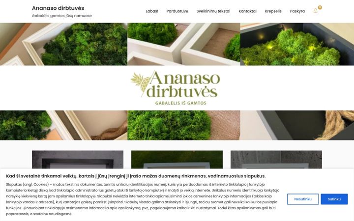 Screenshot of ananasodirbtuves.lt
