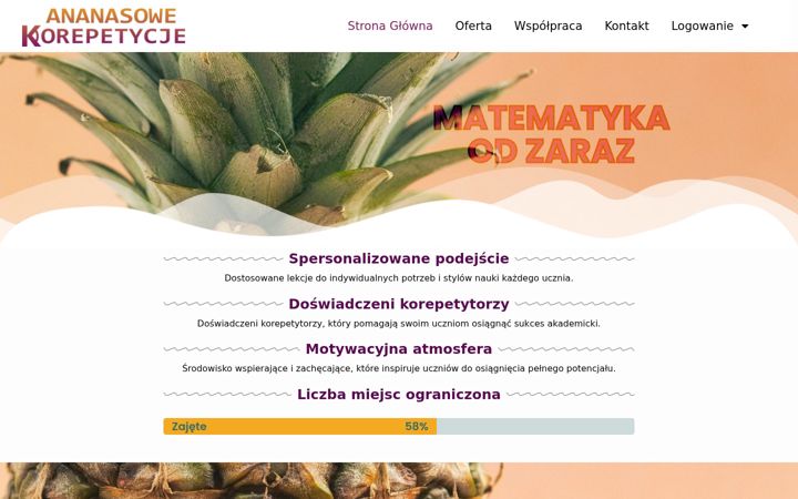 Screenshot of ananasowekorepetycje.pl