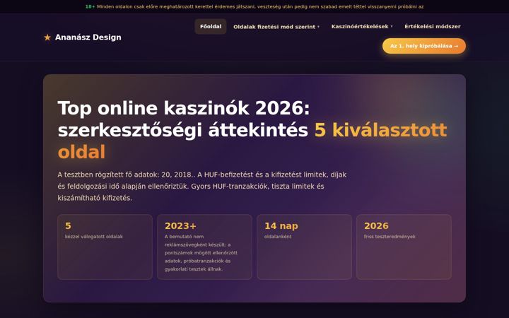 Screenshot of ananasz-design.hu