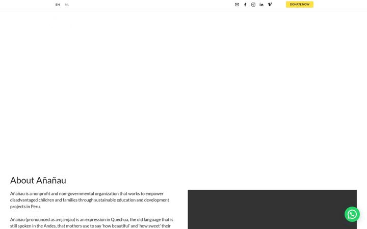 Captură de ecran a ananau.org