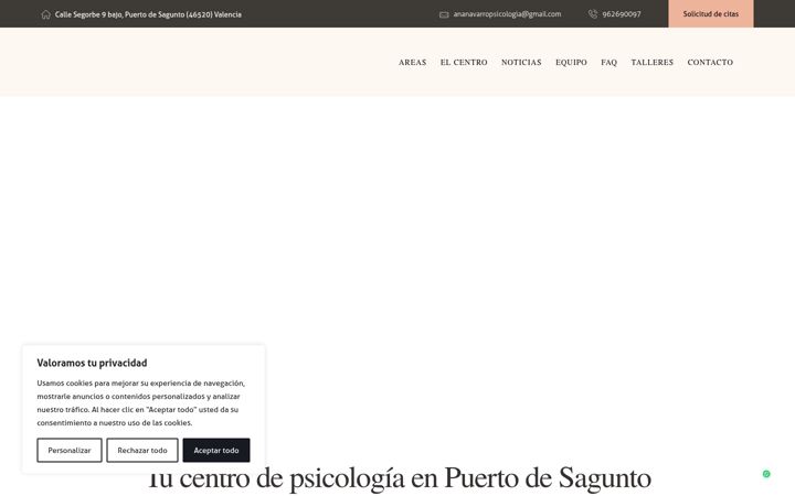 Skärmbild av ananavarropsicologia.es