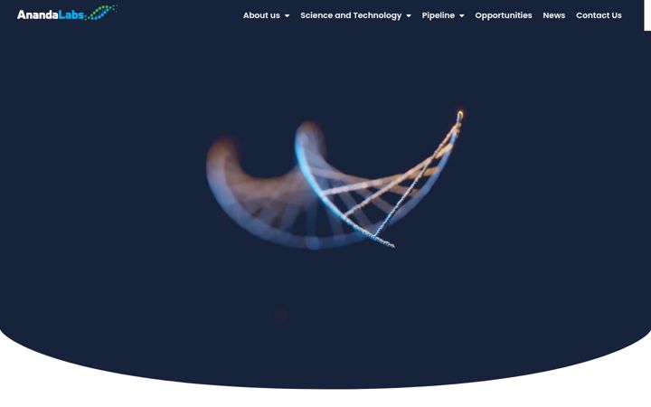 Screenshot of ananda-labs.bio