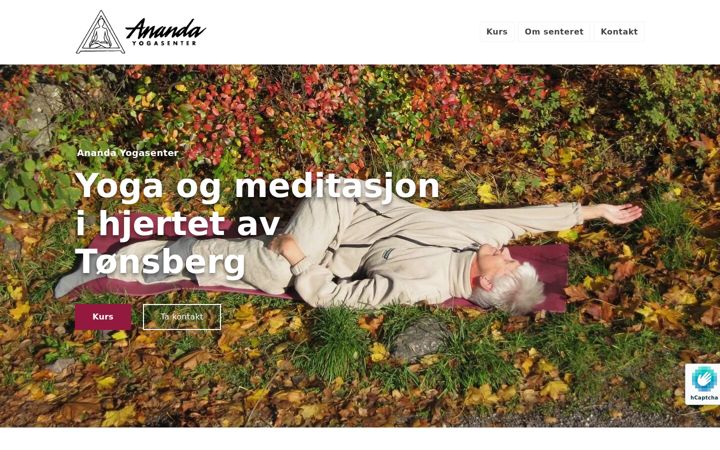 Skärmbild av ananda.no