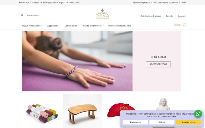Screenshot of anandadeva.it