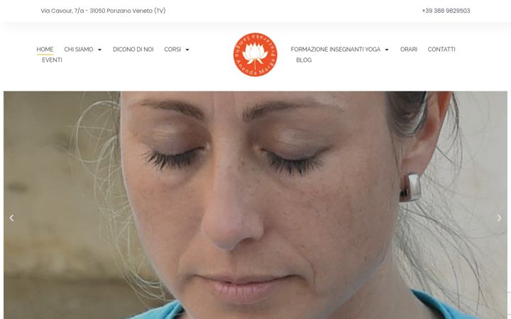 Екранна снимка на anandamargatreviso.it
