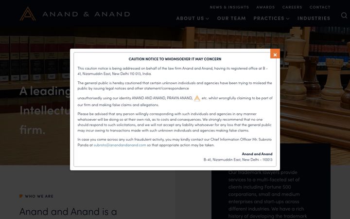Screenshot of anandandanand.com