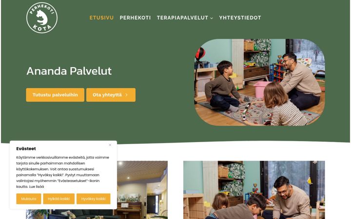 Screenshot of anandapalvelut.fi