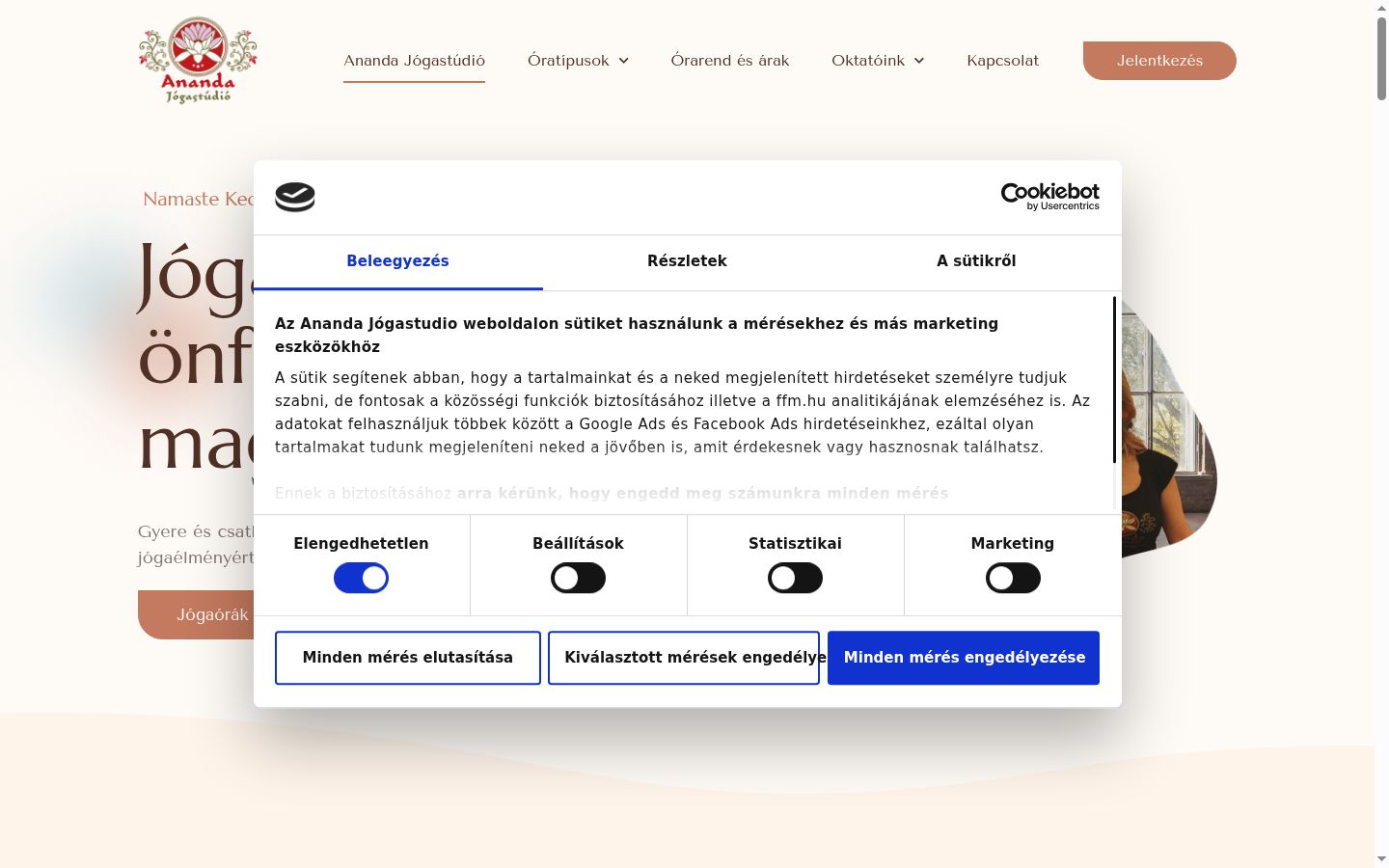 Zrzut ekranu banera zgody wyświetlanego przed jakąkolwiek interakcją