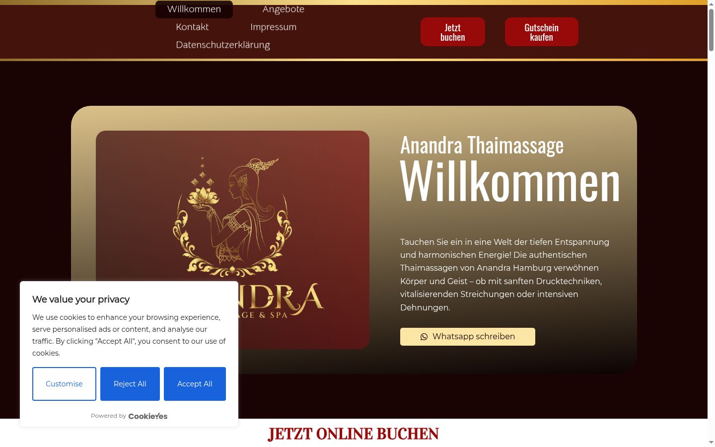 Screenshot tal-banner tal-kunsens muri qabel kwalunkwe interazzjoni