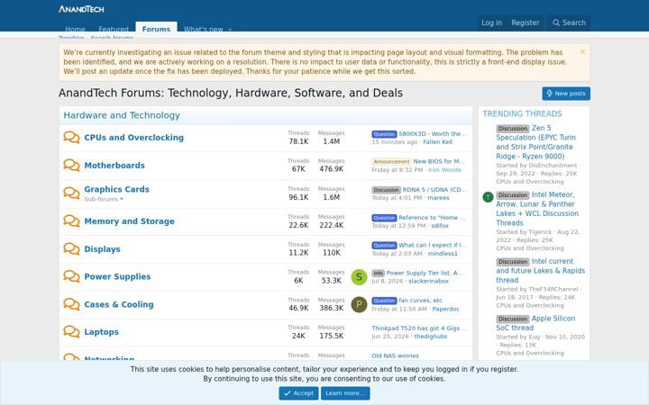 Screenshot ta' anandtech.com