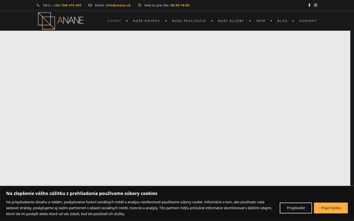 Screenshot of anane.sk