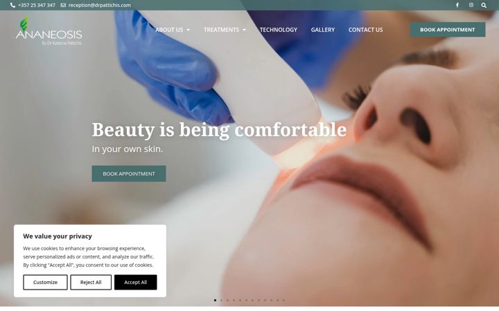 Screenshot of ananeosis.com.cy