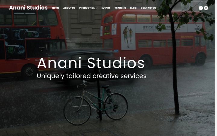 Screenshot of ananistudios.com