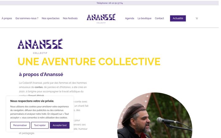 Capture d'écran de anansse.fr