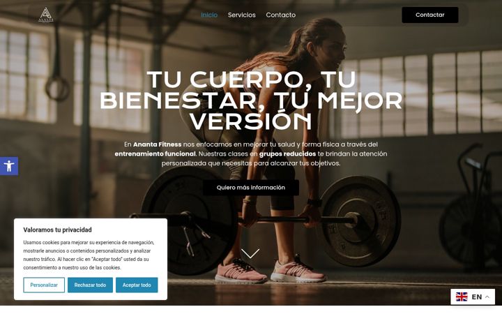 Screenshot of anantafitness.es
