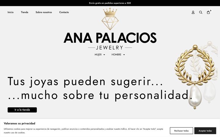 Screenshot of anapalaciosjewelry.com