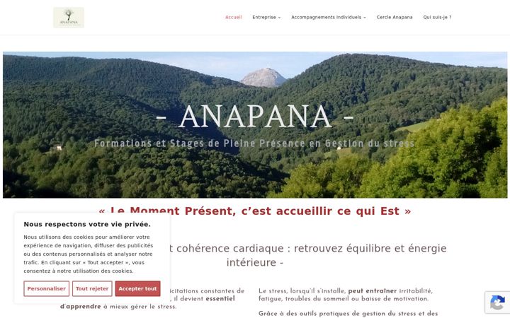 Capture d'écran de anapana.fr