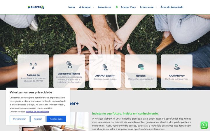Screenshot of anapar.com.br