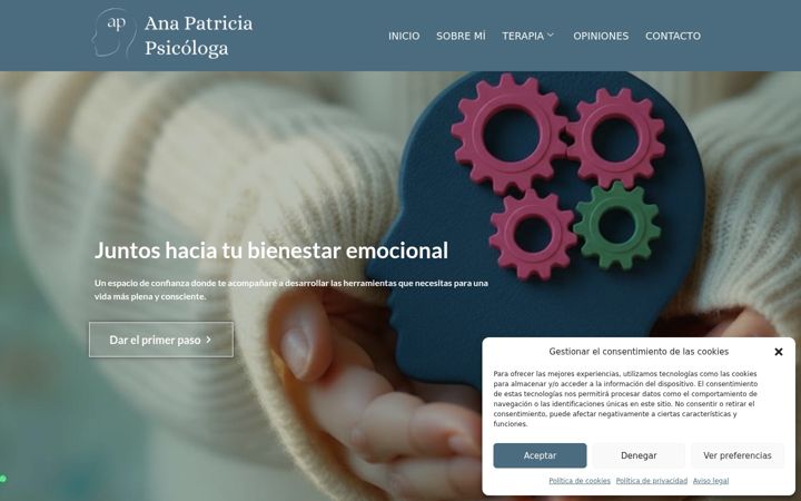 Screenshot of anapatriciapsicologa.es
