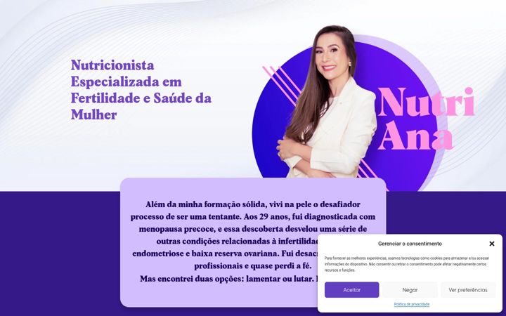 Kuvakaappaus sivustosta anapaulagava.com.br