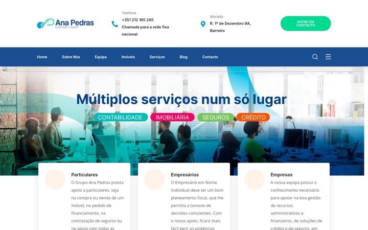 Screenshot of anapedras.pt