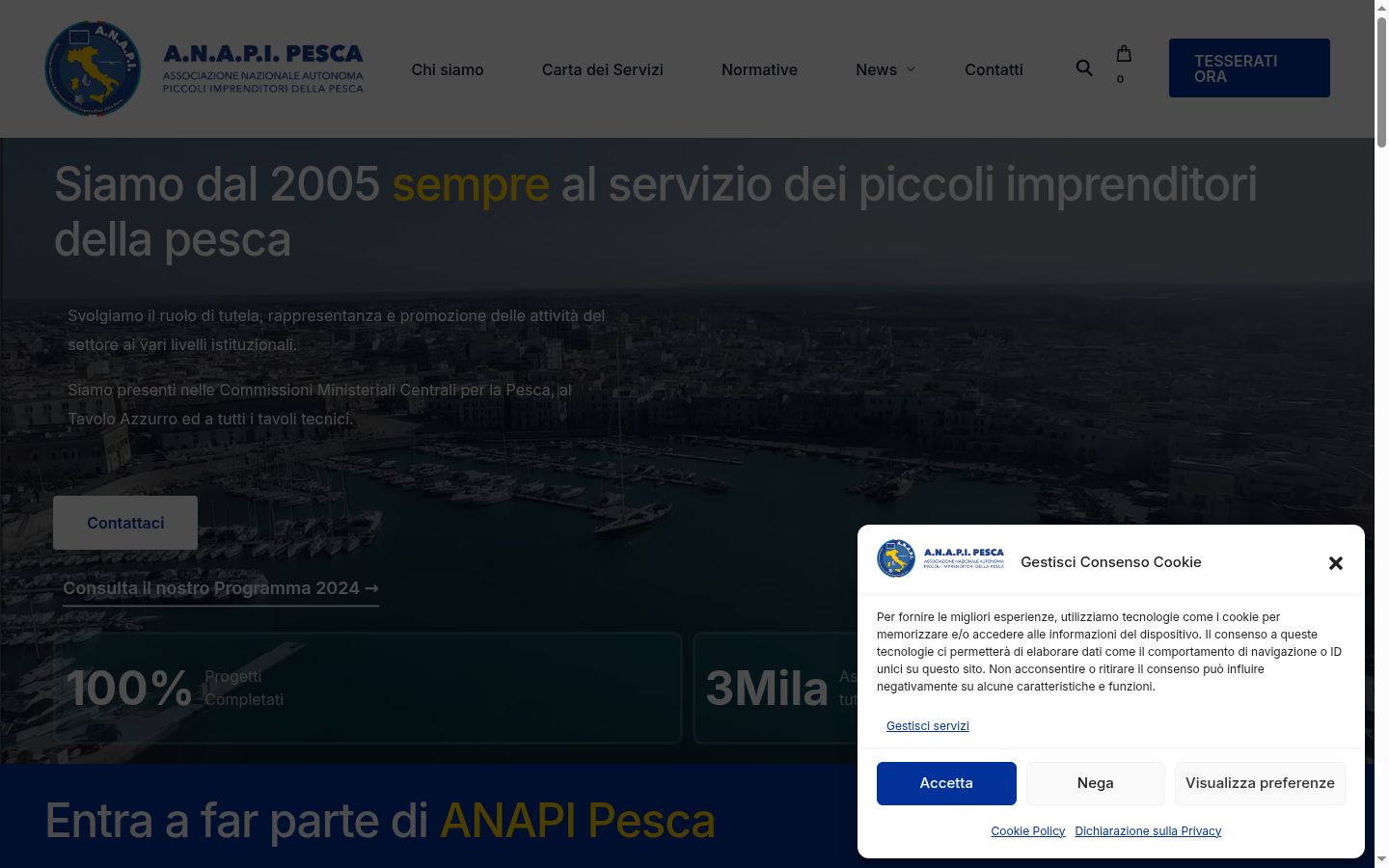 Screenshot tal-banner tal-kunsens muri qabel kwalunkwe interazzjoni
