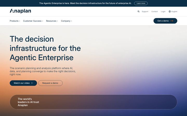 Screenshot of anaplan.com