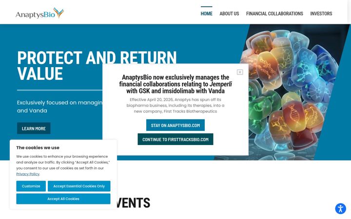 Screenshot of anaptysbio.com