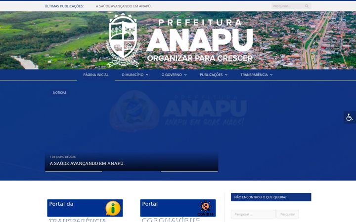 Kuvakaappaus sivustosta anapu.pa.gov.br