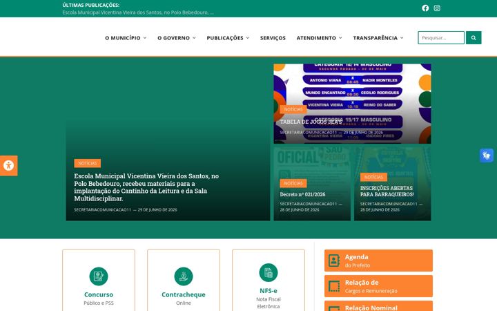 Kuvakaappaus sivustosta anapurus.ma.gov.br