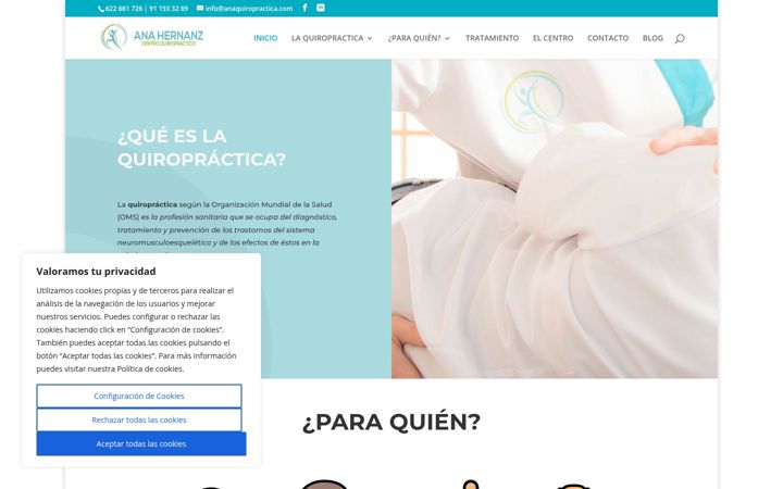 Screenshot of anaquiropractica.com