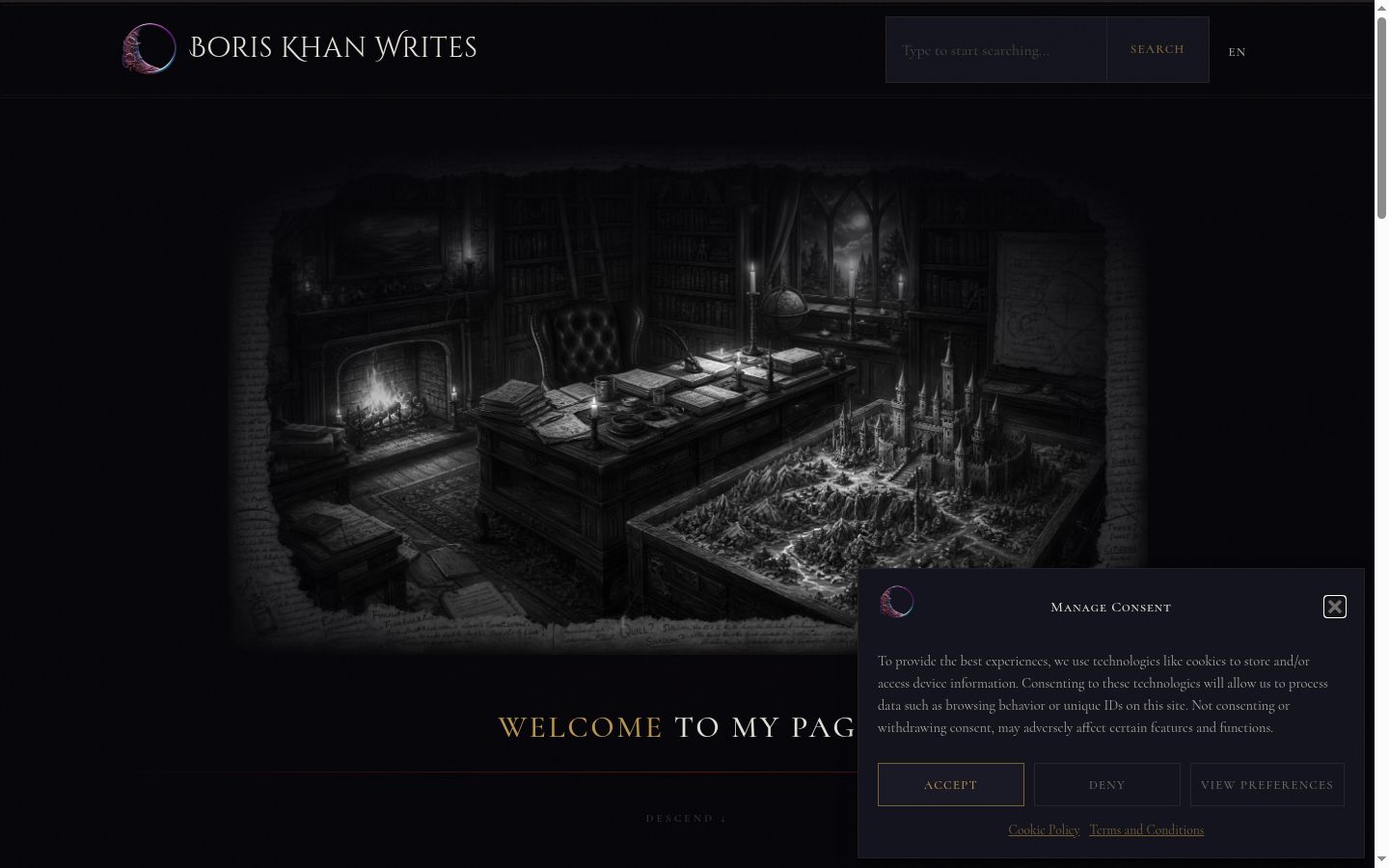 Screenshot tal-banner tal-kunsens muri qabel kwalunkwe interazzjoni