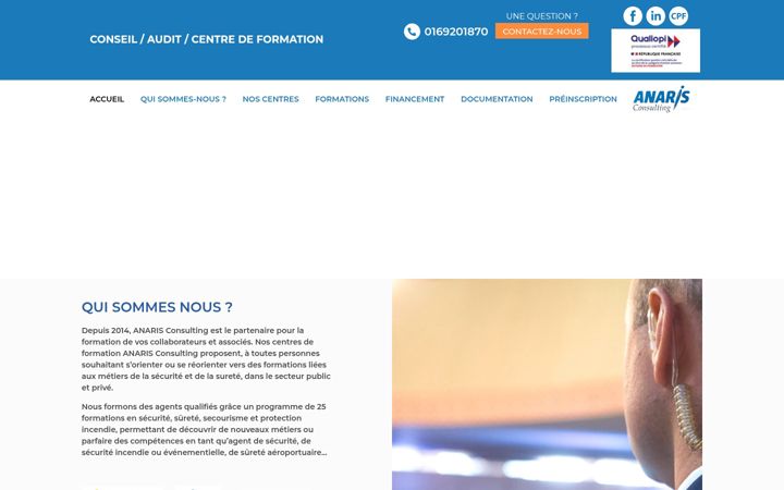 Capture d'écran de anaris-consulting.fr