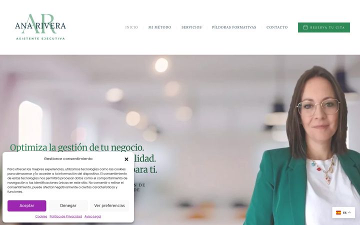 Screenshot of anariveraasistenteejecutiva.com