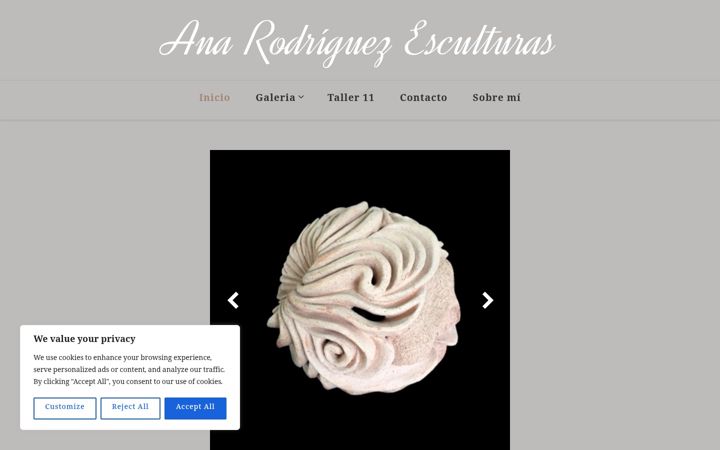 Screenshot of anarodriguezescultora.com