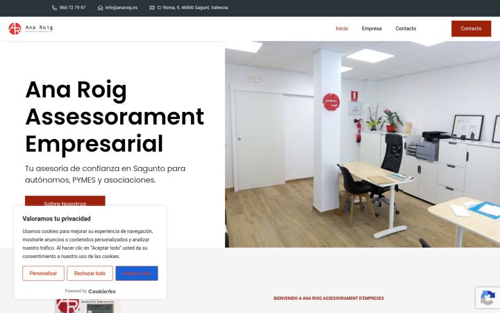 Screenshot stránky anaroig.es