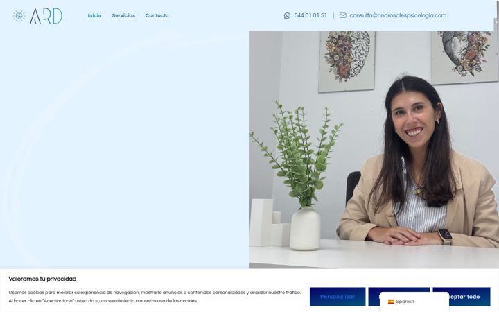 Screenshot of anarosalespsicologia.com