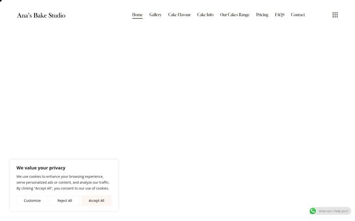 Screenshot of anasbakestudio.co.uk