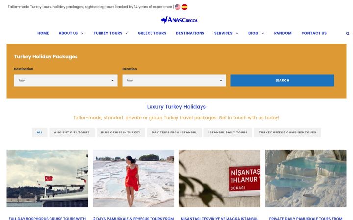 Screenshot of anascreccatravel.com