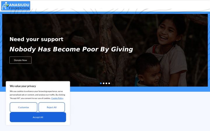 Screenshot of anasiudufoundation.org