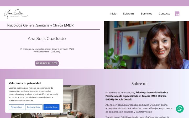 Screenshot of anasoliscuadrado.com