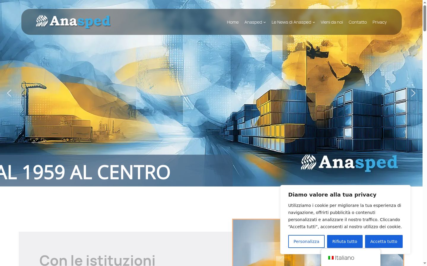 Captura de pantalla del banner de consentimiento mostrado antes de cualquier interacción