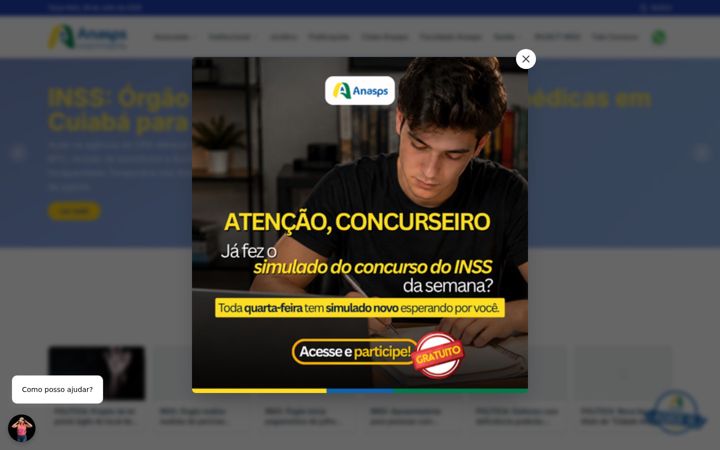 Ekrano kopija anasps.org.br