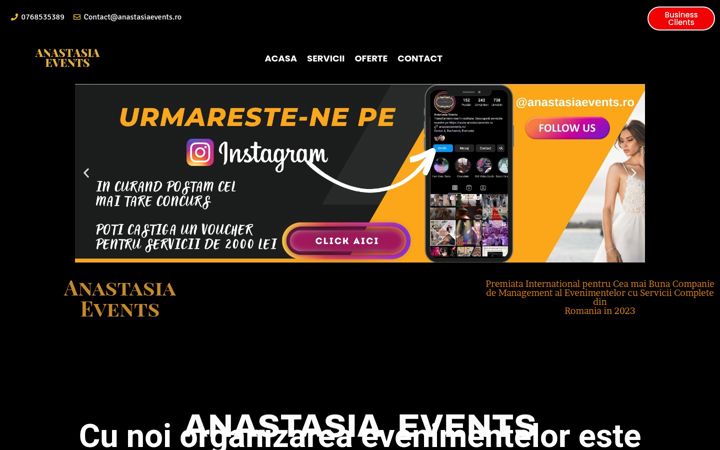 Screenshot von anastasiaevents.ro