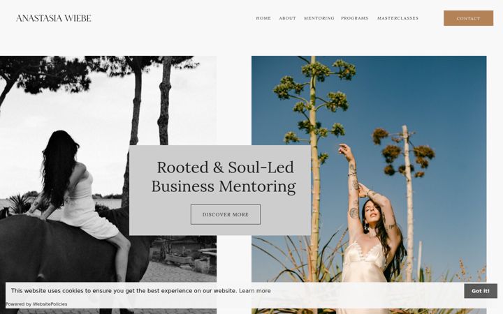 Screenshot of anastasiawiebe.com