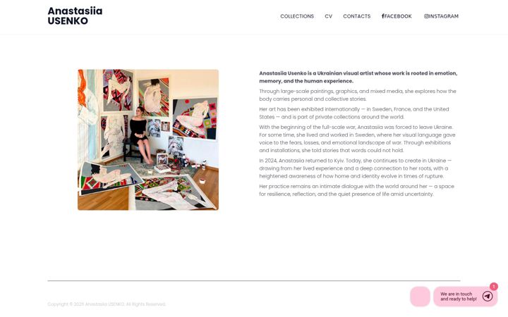 Screenshot of anastasiiausenko.com