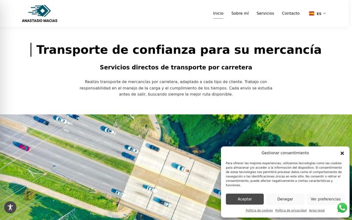 Screenshot van anastasiomaciastransporte.es