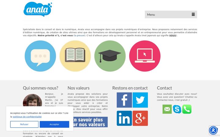 Screenshot of anata.fr