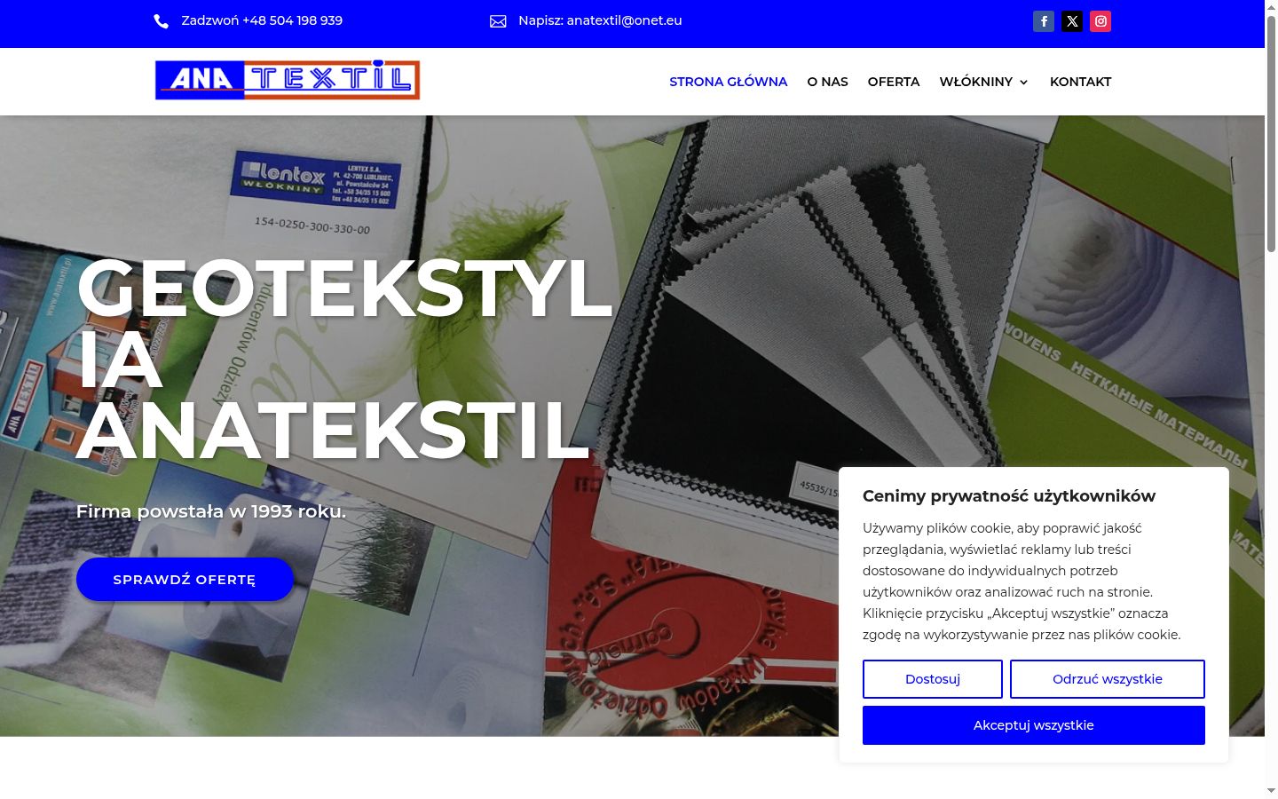 Snimka zaslona bannera za privolu prikazanog prije bilo kakve interakcije