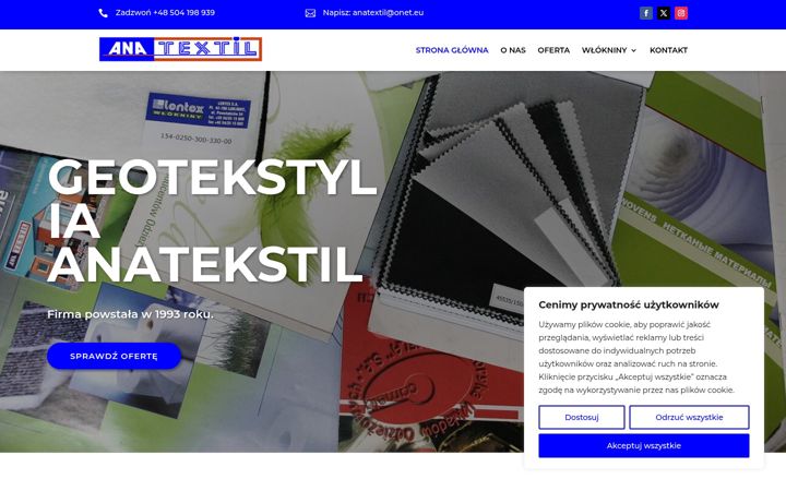 Screenshot of anatextil.pl